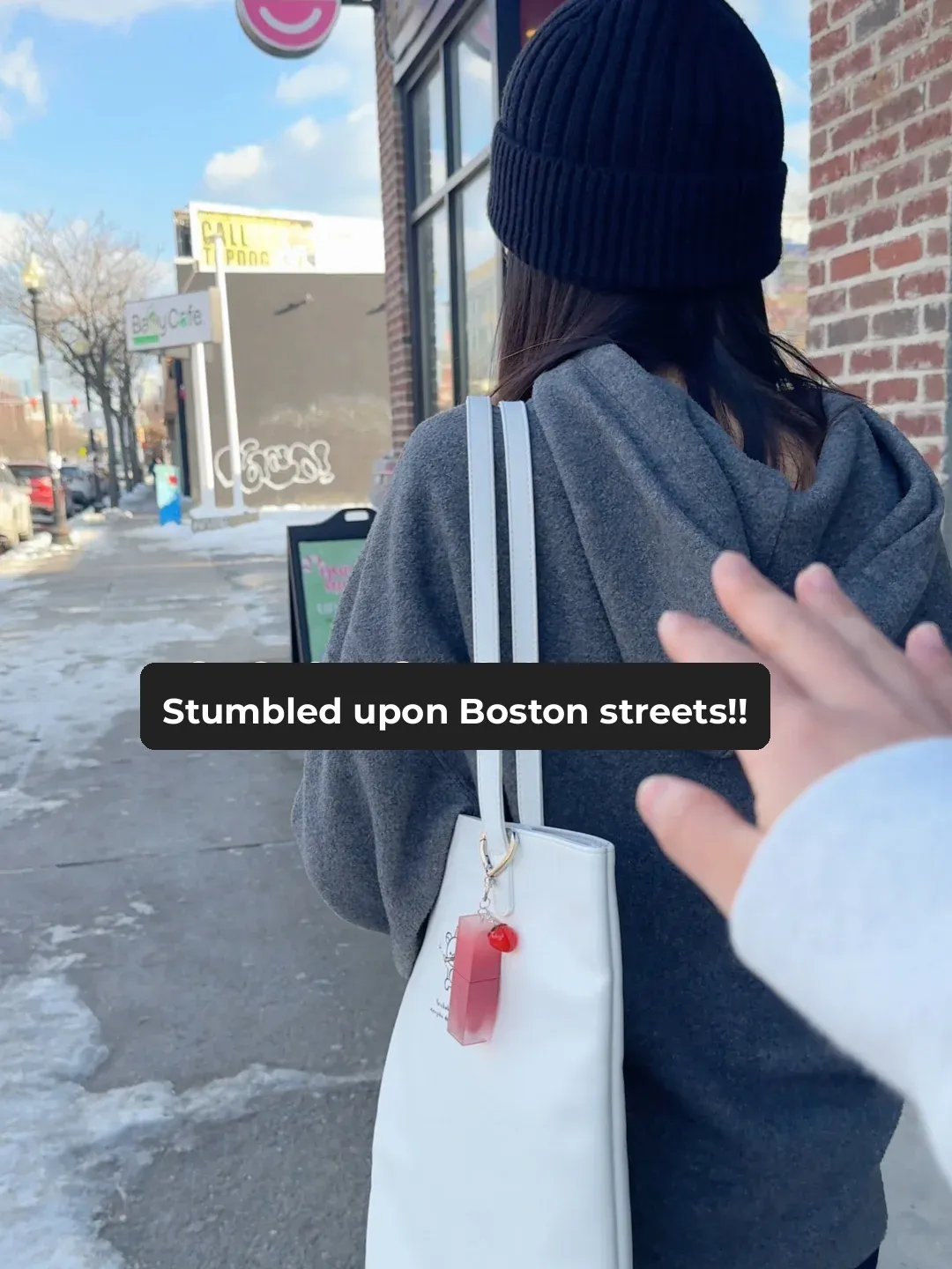 Shocking! Ran into [someone] on the streets of Boston!!!