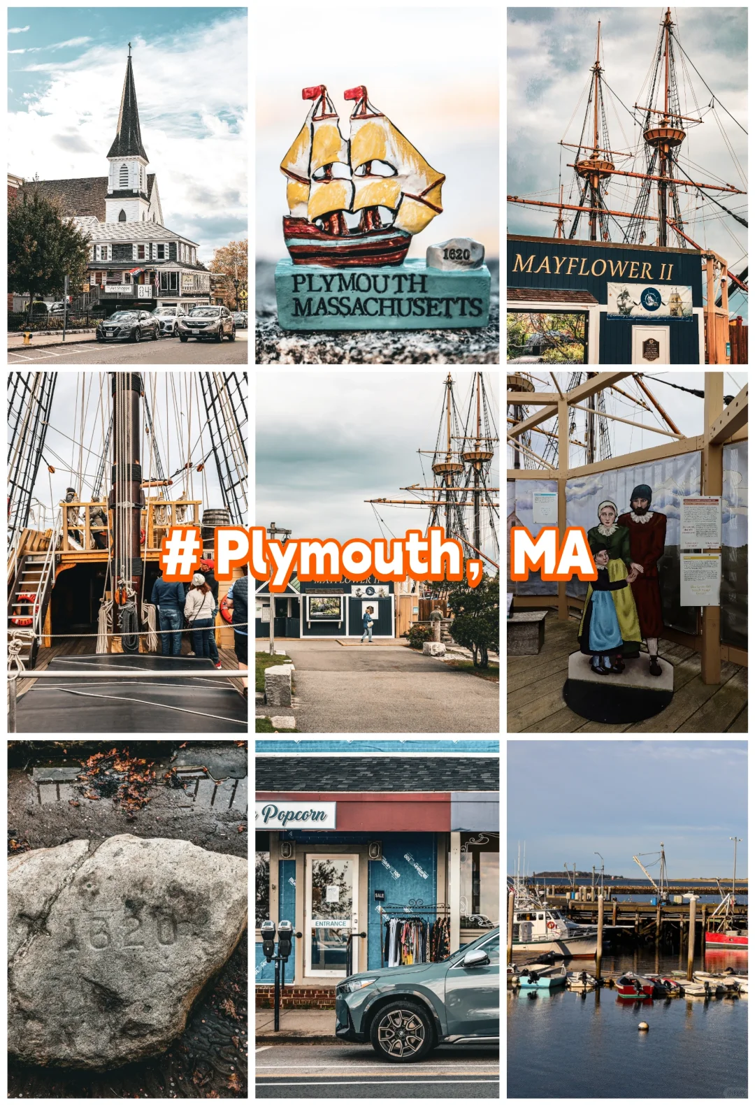 Around Boston | Plymouth | The Mayflower 🛟🚧🚢