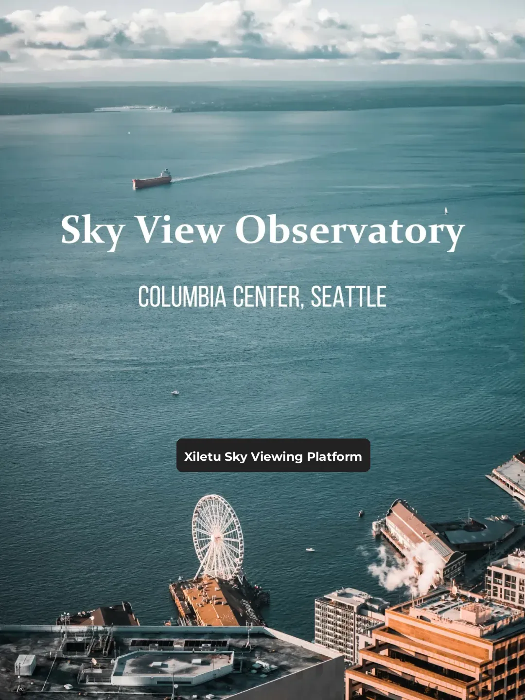 "Seattle Surroundings | Soaring Above the Space Needle from Seattle's Highest Observation Deck"