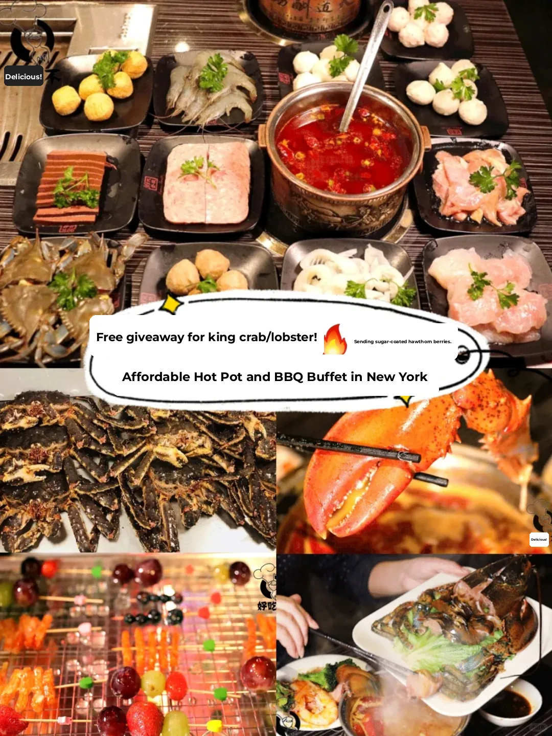Ultimate NYC Luxury Hot Pot & BBQ Buffet 🔥 Win Free King Crab & Lobster