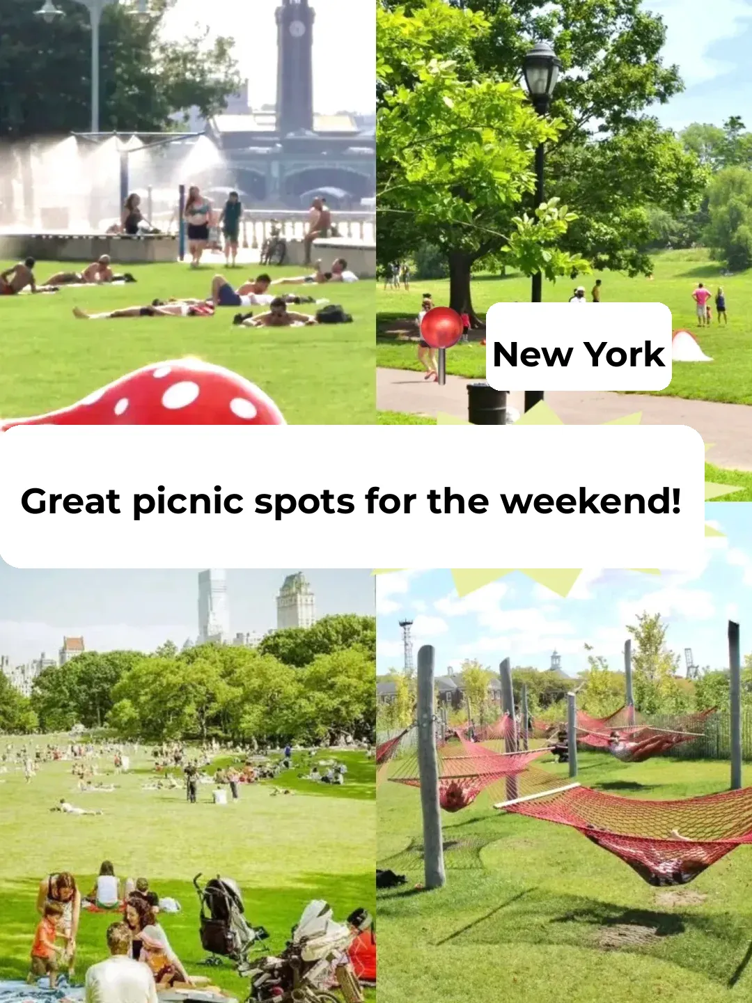 New York🌟Top Spots for a Weekend Picnic in April❗️