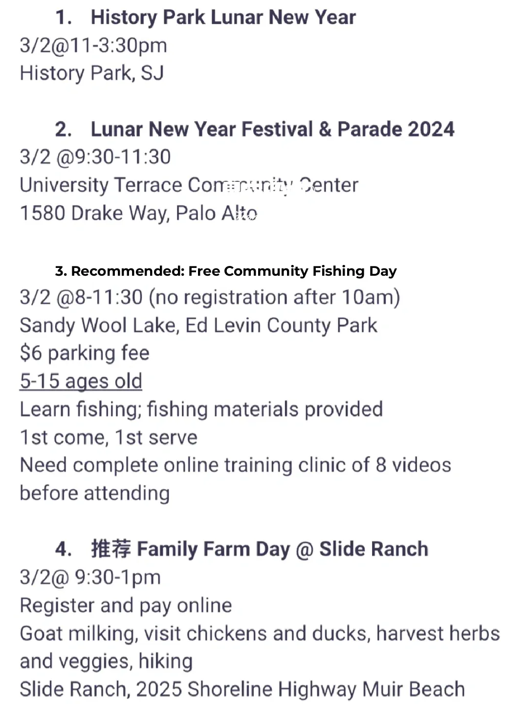 Bay Area Weekend Family Fun: Farm Milking, Fishing, Tree Planting, and Lunar New Year Celebrations