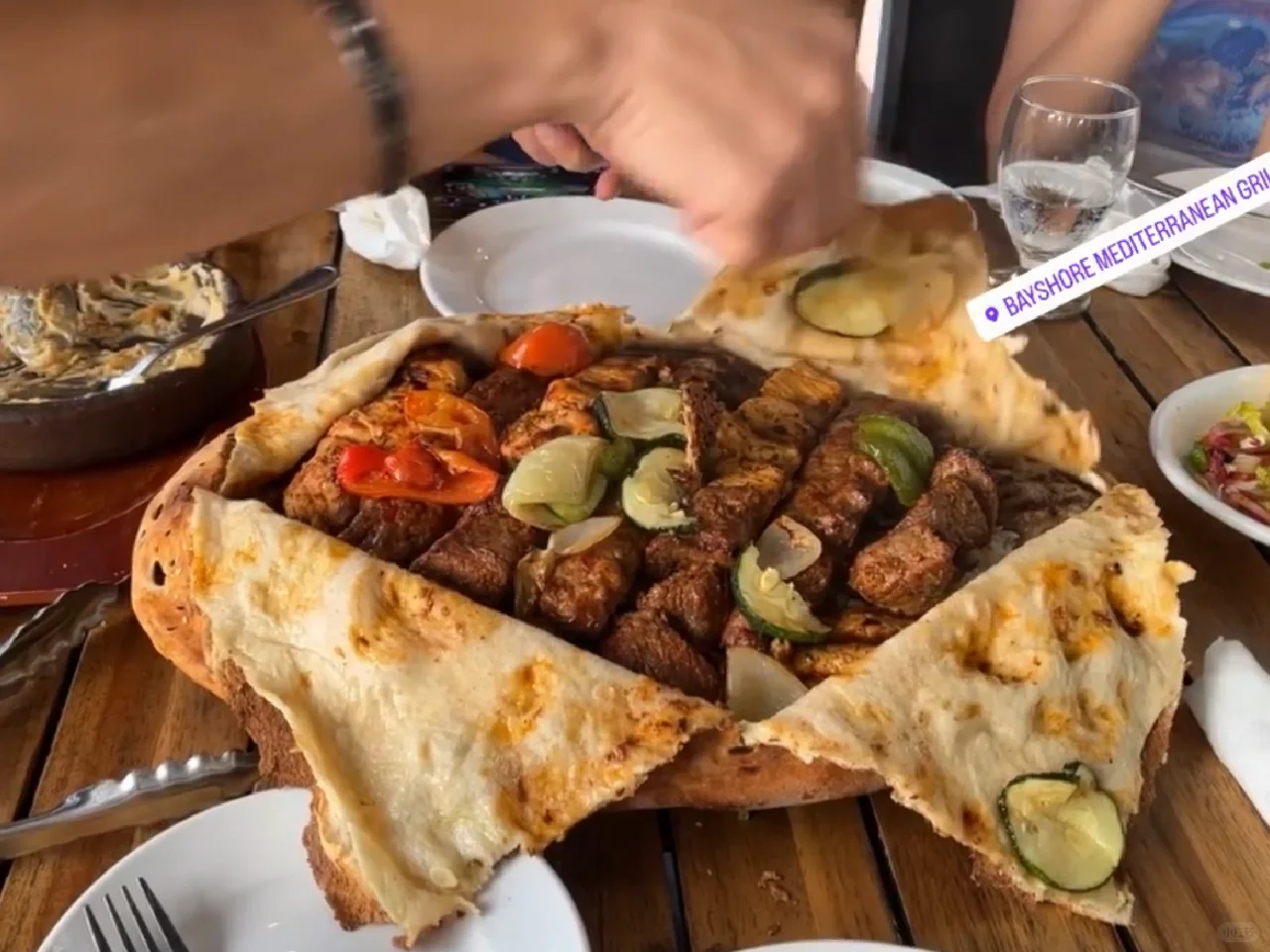 Tampa, Florida Food: Bayshore's Middle Eastern Grilled Meat and Flatbread