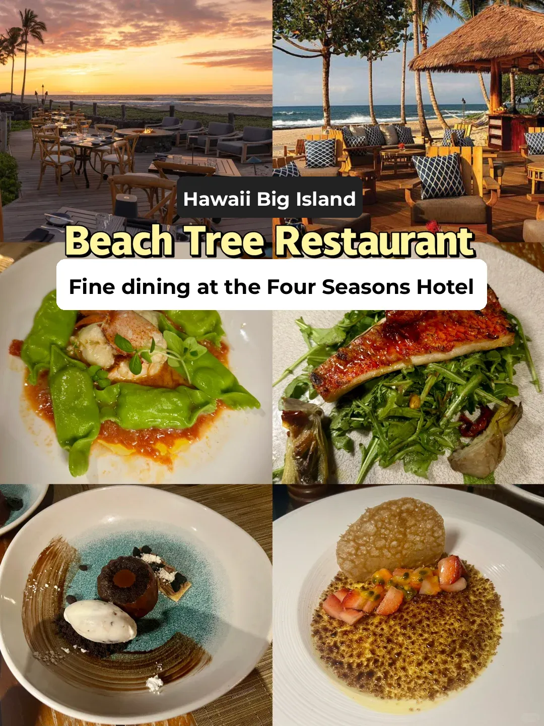 "Food" Hawaii Big Island | Fine Dining at the Four Seasons Resort