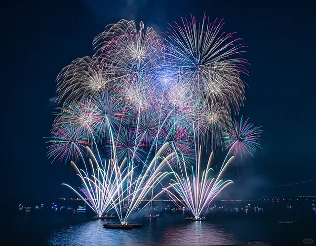 Rising from the Horizon: A Fireworks Spectacle 🎆