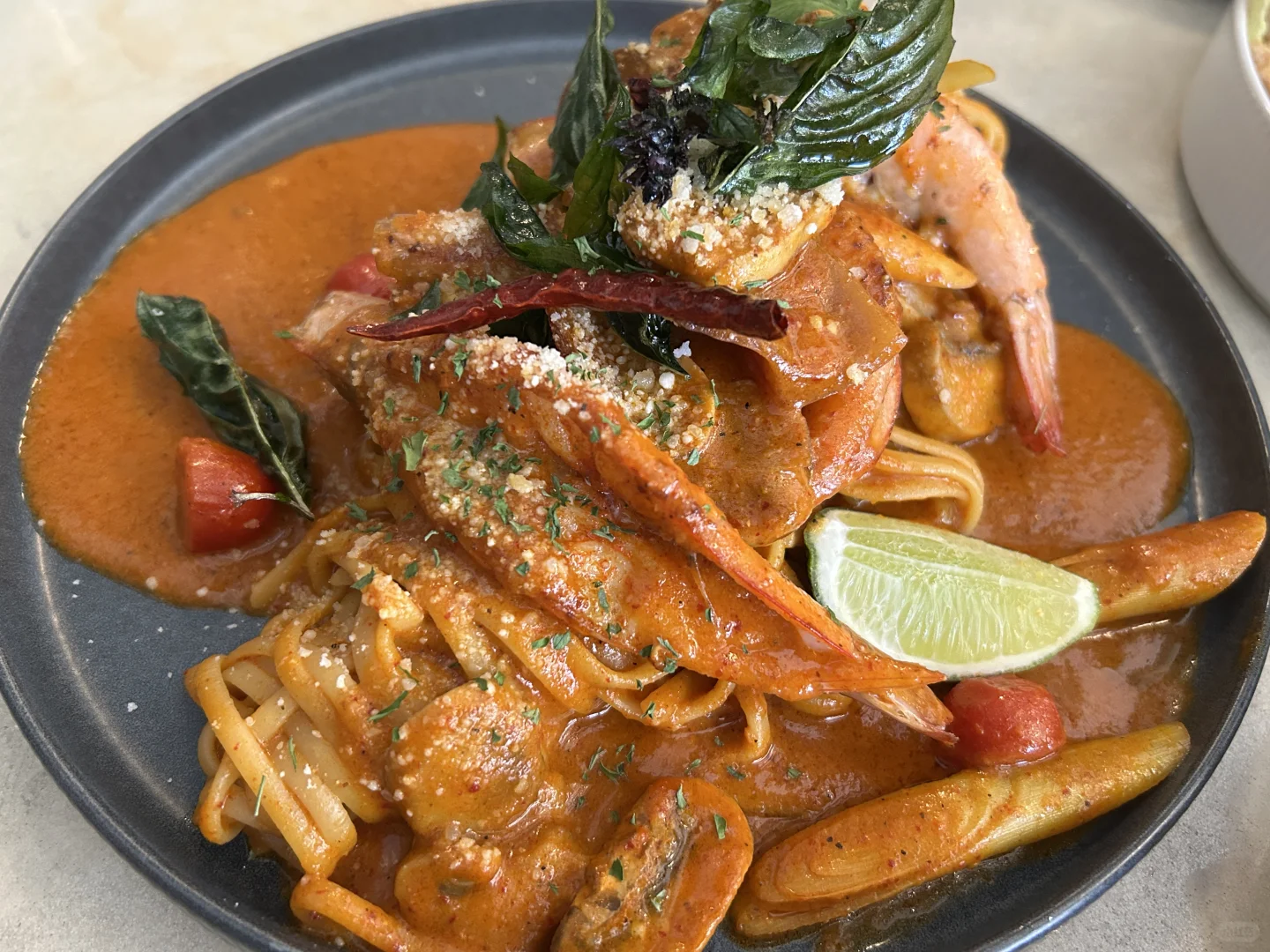 Boston Tom Yum Pasta – The Most Satisfying Meal I’ve Had Lately