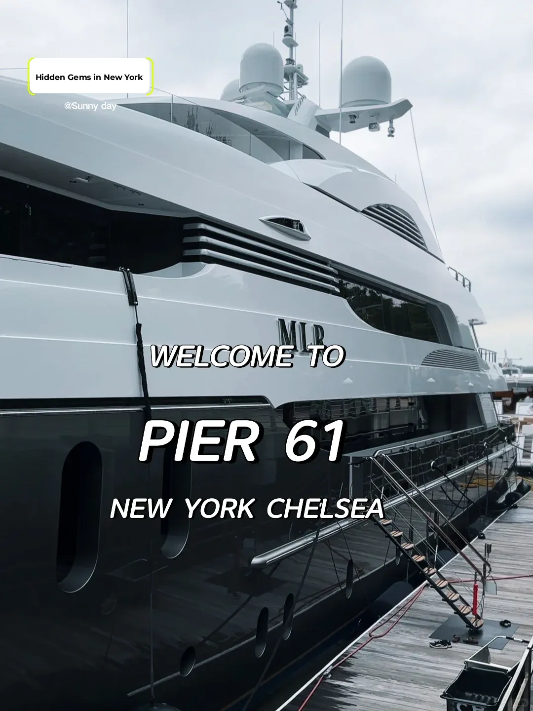 New York Travel: Super Yacht at Pier 61 by the Hudson River