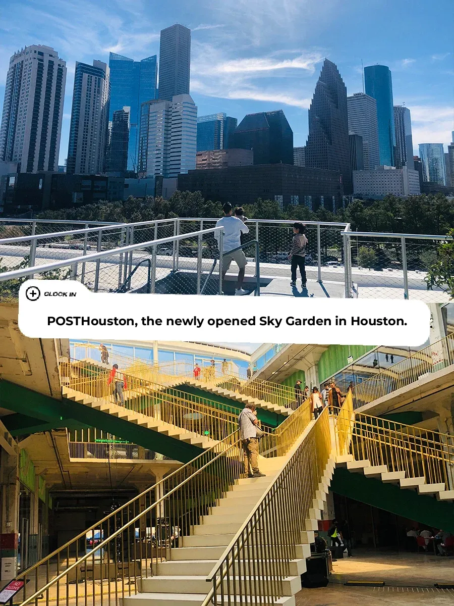 Newly Opened Rooftop Garden at POST Houston
