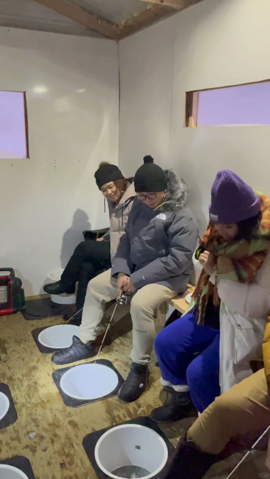 First Ever Log Cabin Ice Fishing in Alaska