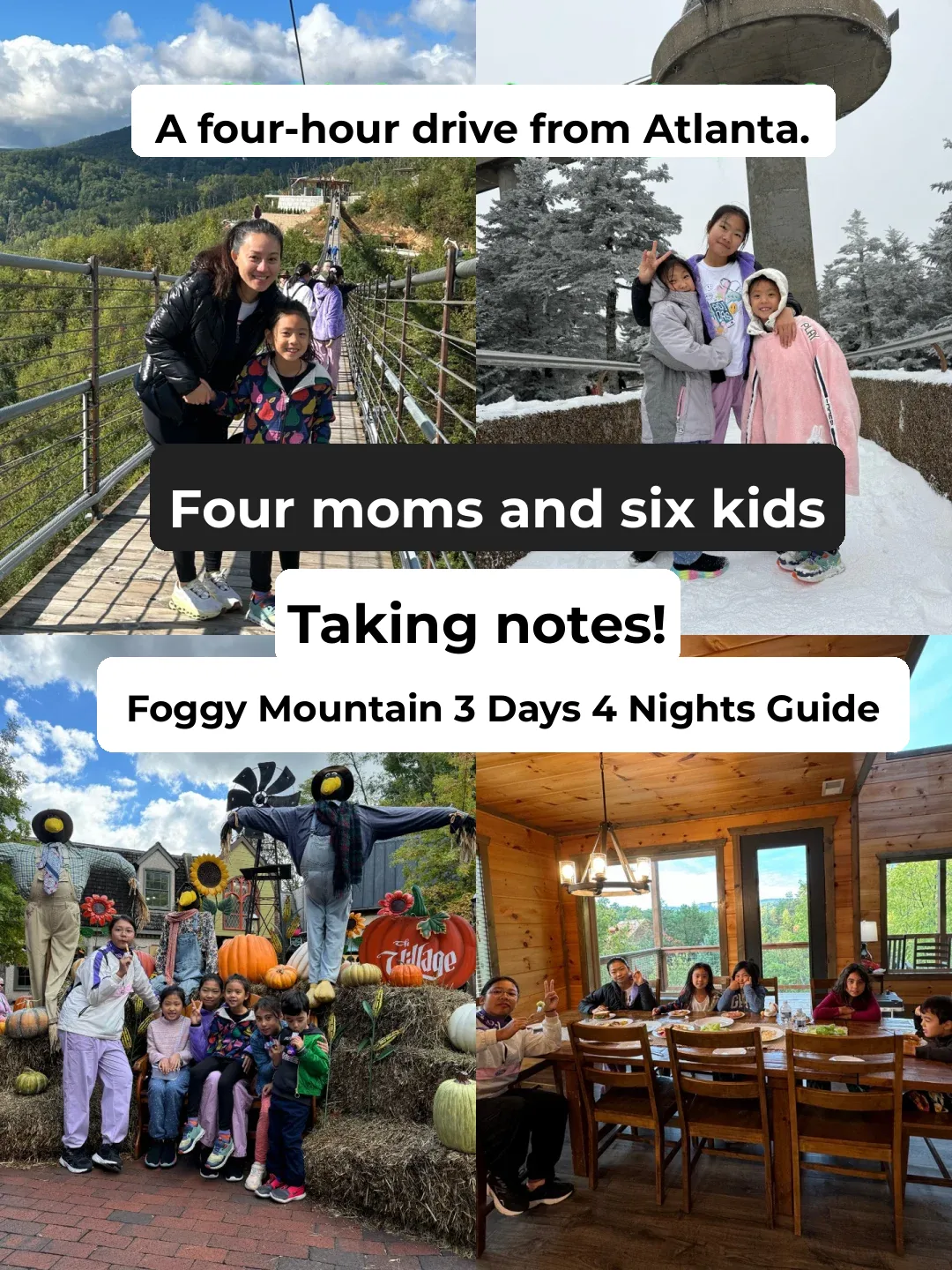 Four Moms, Six Kids: A Three-Day, Four-Night Guide to the Great Smoky Mountains