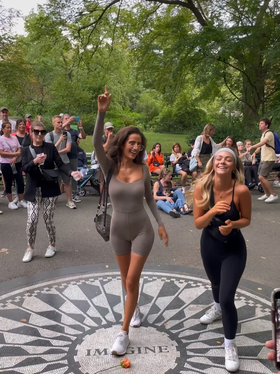 A Glimpse of New York's Central Park, from the John Lennon Memorial