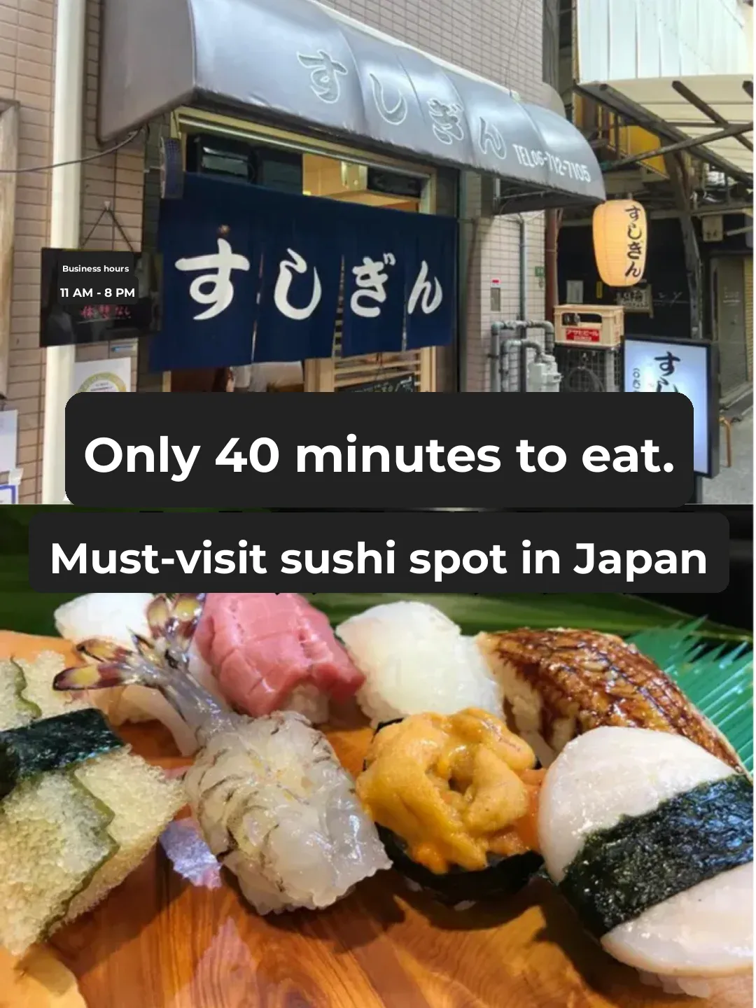 Japanese Sushi Place | 40 Minutes and No Extra Time Allowed?