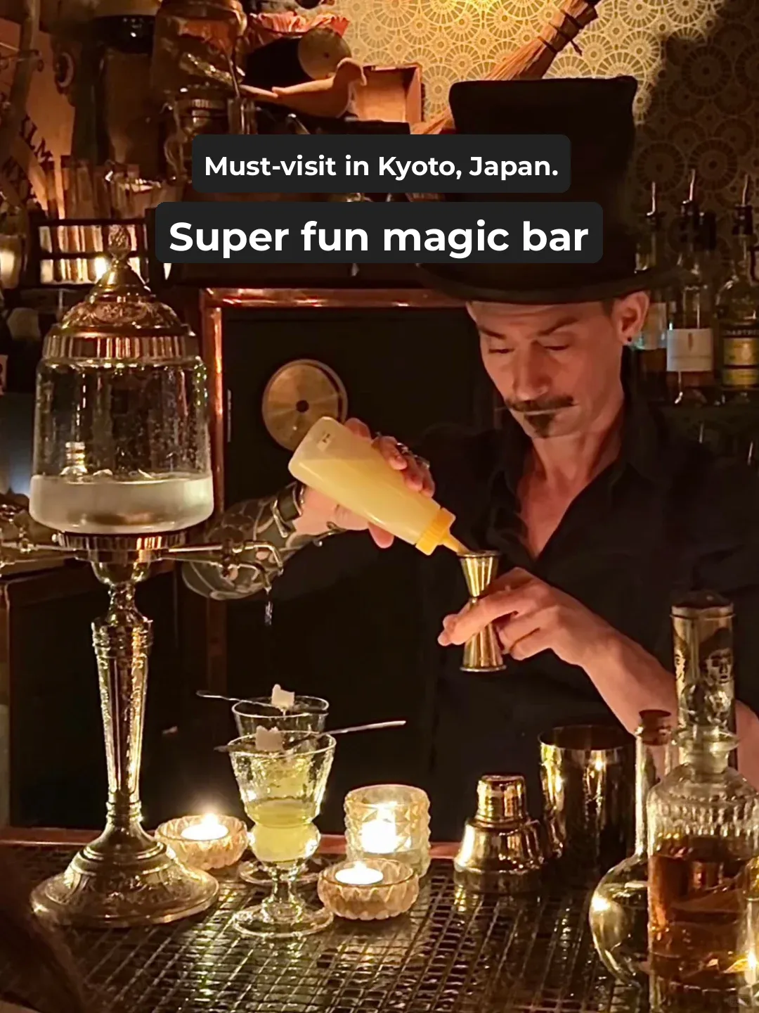 Kyoto Must-Visit 🇯🇵 Enigmatic Magic Bar 🧙🏻‍♂️🥂✨