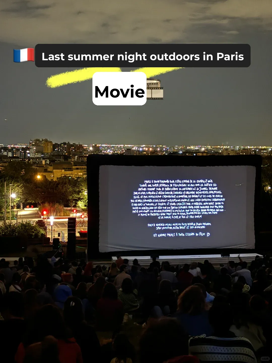 🇫🇷 The Last Summer Night Outdoor Movie in Paris 🎞️