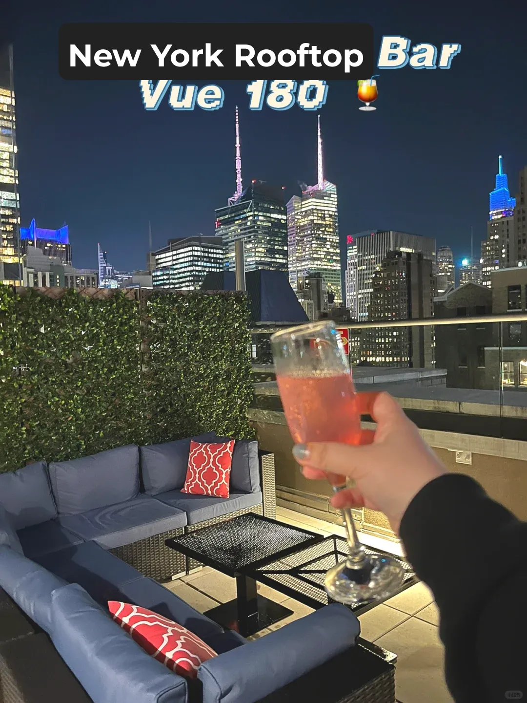 First Impressions‼️ Vue180 Rooftop Bar in NYC 🉑️ with Empire State Building Views