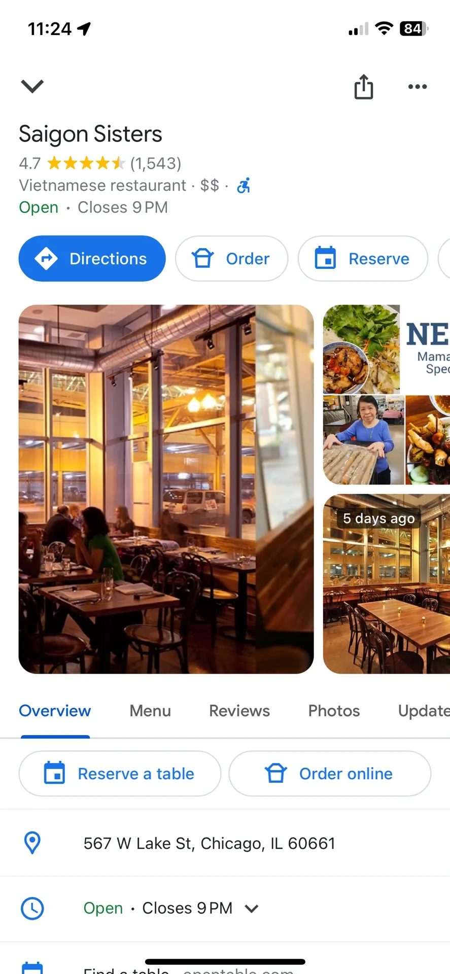 **Recommendation for a Vietnamese Restaurant in Downtown Chicago**