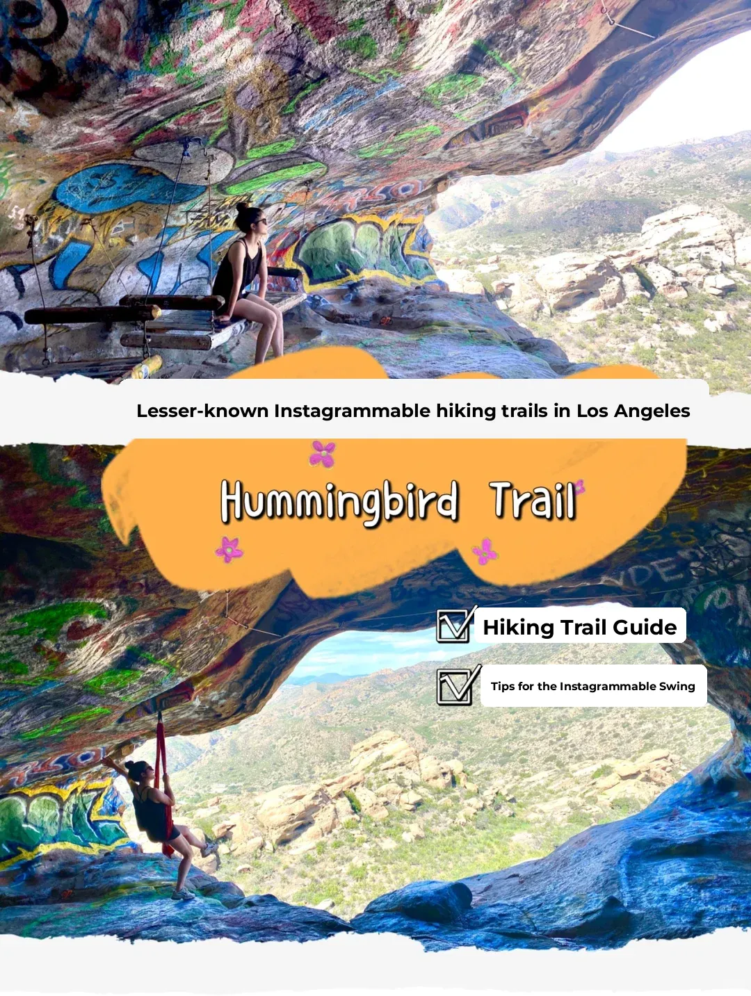 Hidden Hiking Spots in LA 🧗🏻‍♂️ | Viral Cave Swing 🔆