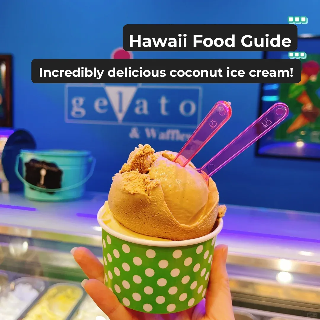 Must-Visit in Hawaii: Coconut Latte Ice Cream!