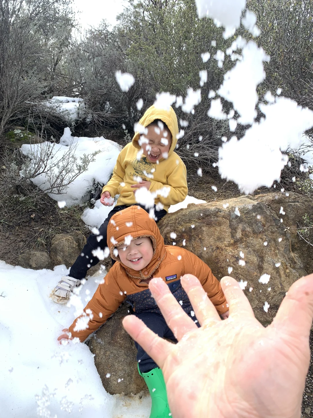 First Time Seeing Snow in Santiago ❄️