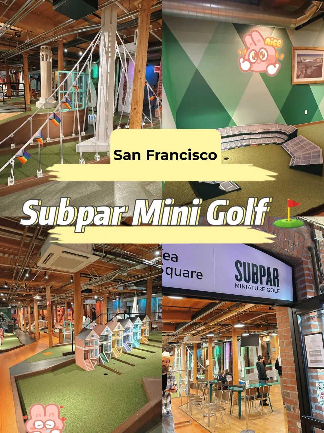 San Francisco Landmark Mini Golf⛳️ is seriously adorable
