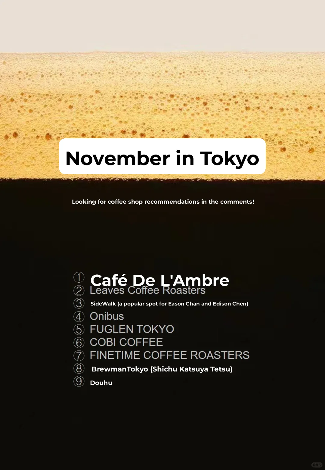 One Recommendation for a Coffee Shop in Tokyo, Japan 🇯🇵