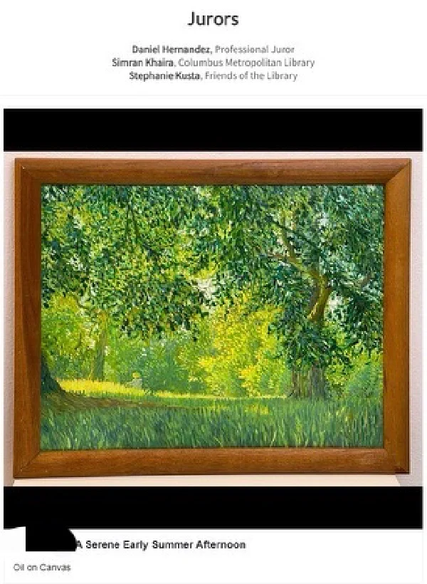 My Painting Was Selected for an Ohio State Exhibition and Is Now Displayed in Columbus