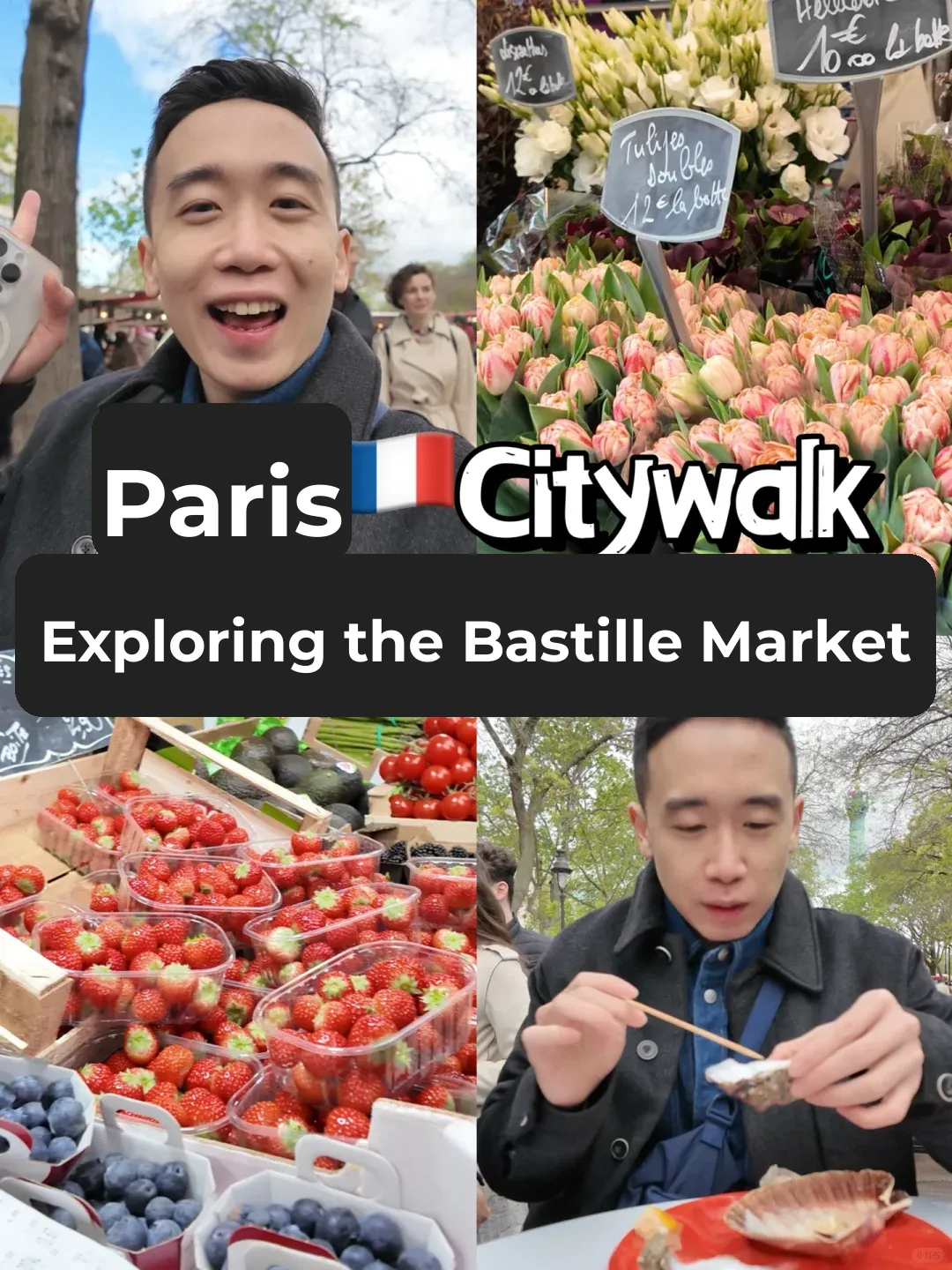 🇫🇷 Paris City Stroll 🥐 Bastille Market is So Much Fun! ‼️