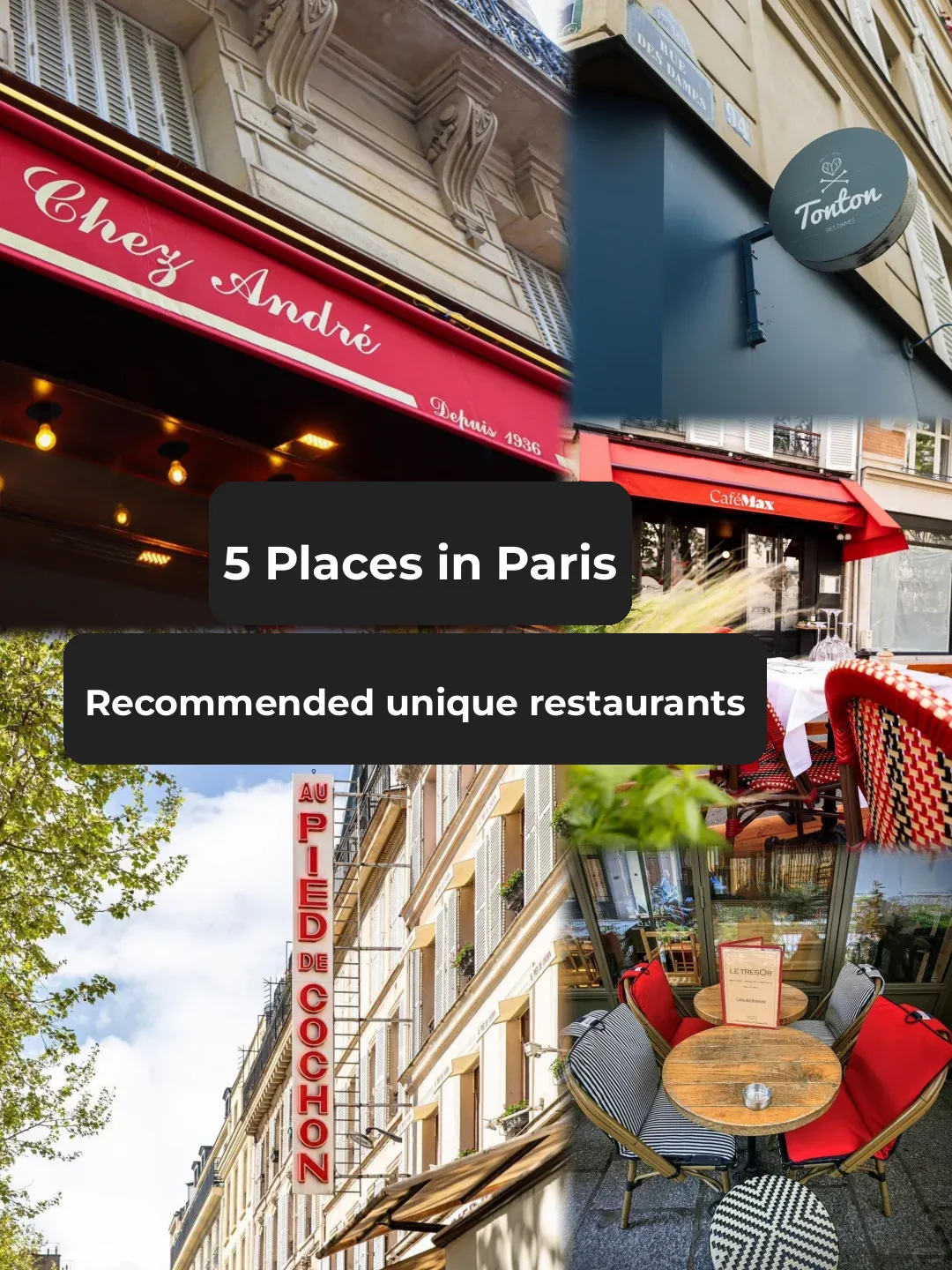 Save these! 5 Unique Restaurants in Paris You Must Try!