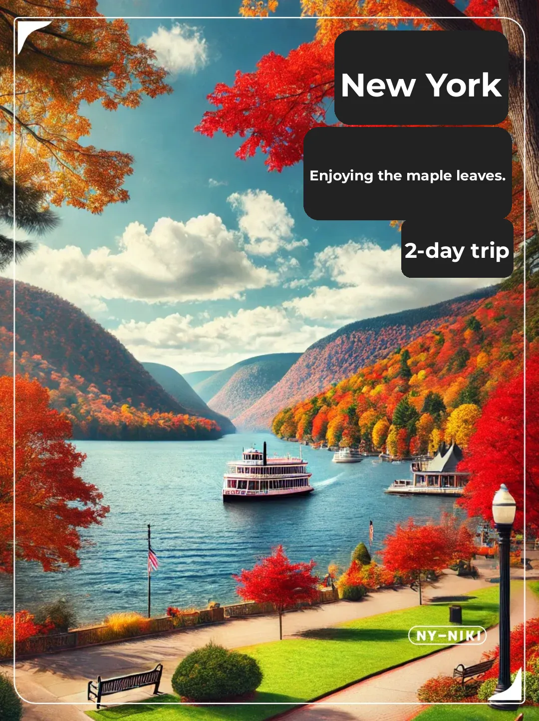2-Day Upstate New York Getaway: George Lake Cruise, Hiking for Fall Foliage, and All-You-Can-Eat Buffet