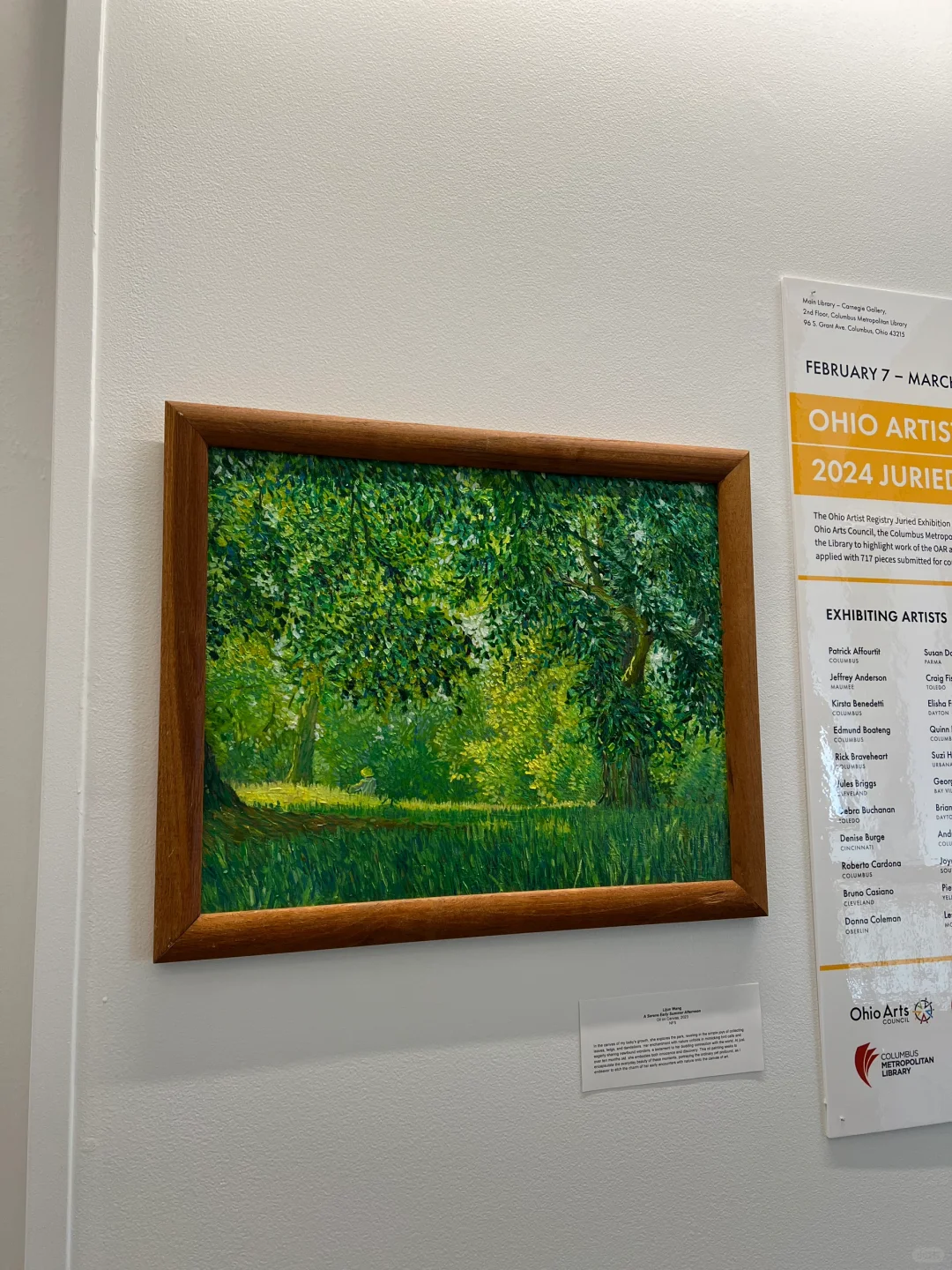 My Art Exhibition in Ohio's Capital / Friend Took This Check-in Photo for Me