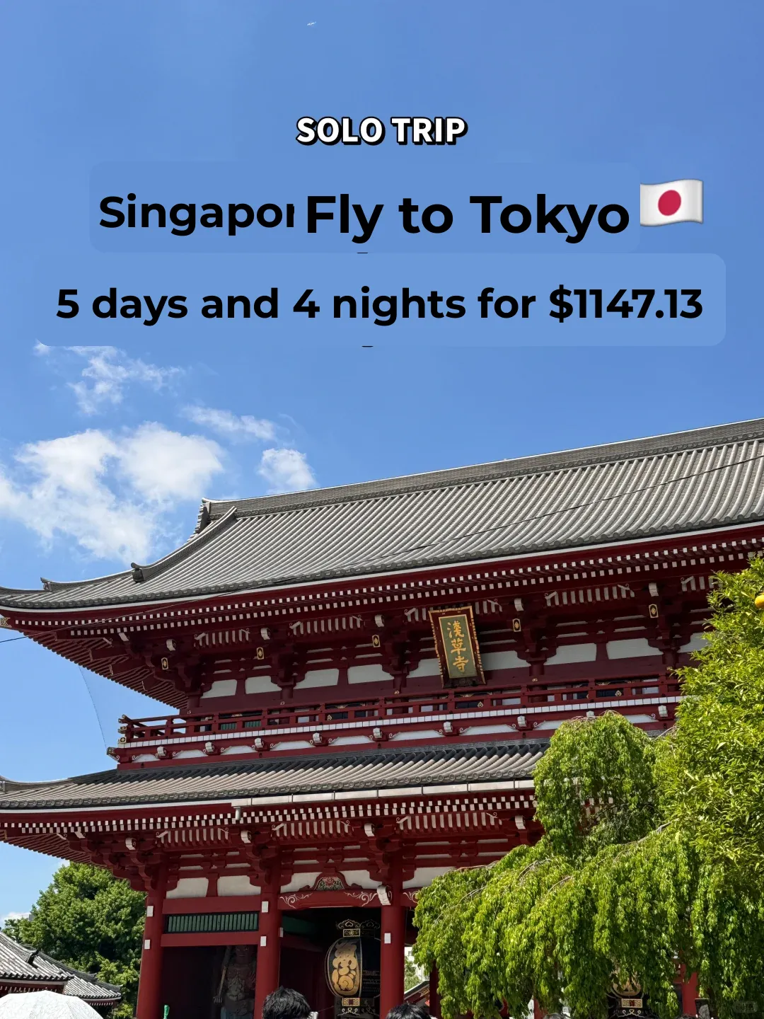 SOLO TRIP 🇸🇬 to Tokyo 🇯🇵 5 Days 4 Nights for $1147.13