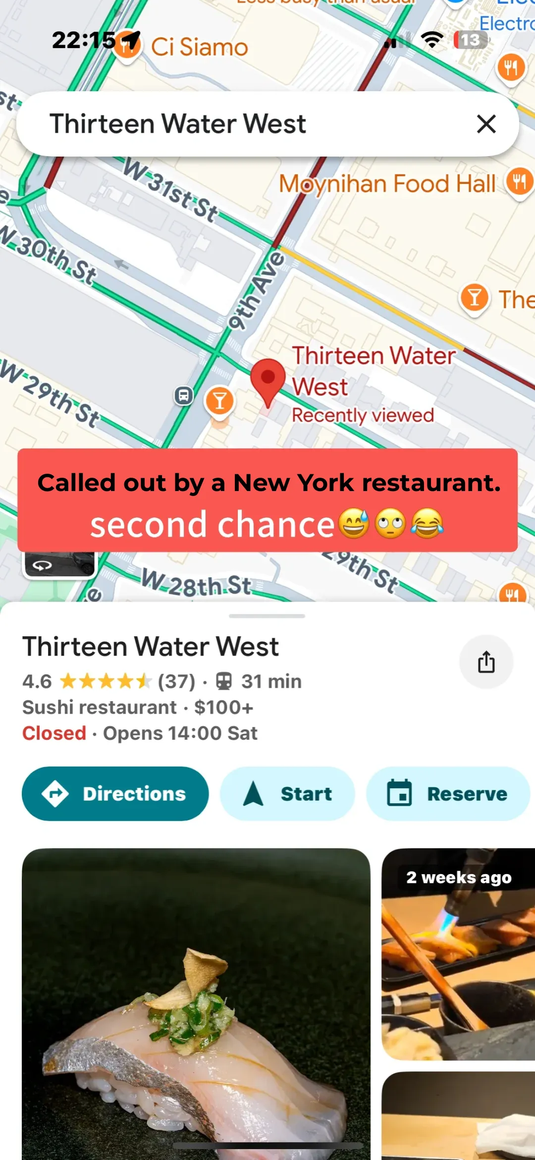 Scolded by a New York Restaurant: 'We Gave You a Second Chance'