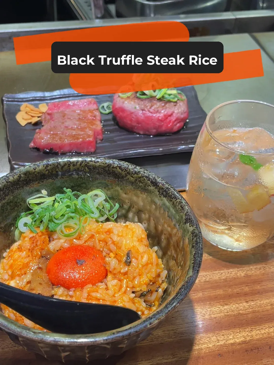Shibuya's Truffle Steak Rice Bowl in Tokyo