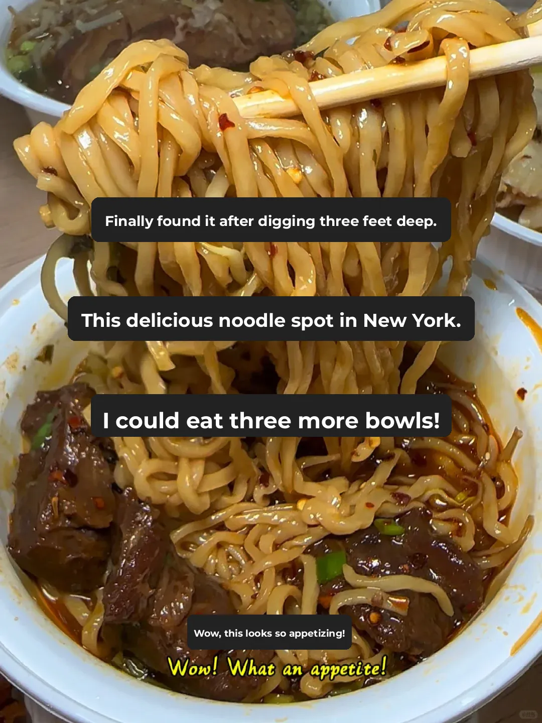 "A bowl of noodles made with such care and effort! They really put in the work!"
