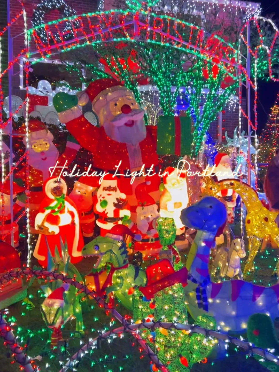 "Portland Winter Christmas Lights | Immersed in the Festive Atmosphere"