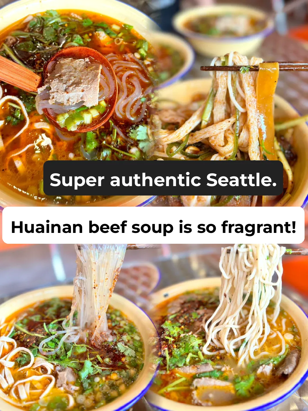 Found an incredibly authentic Huainan Beef Soup in Seattle! So aromatic!