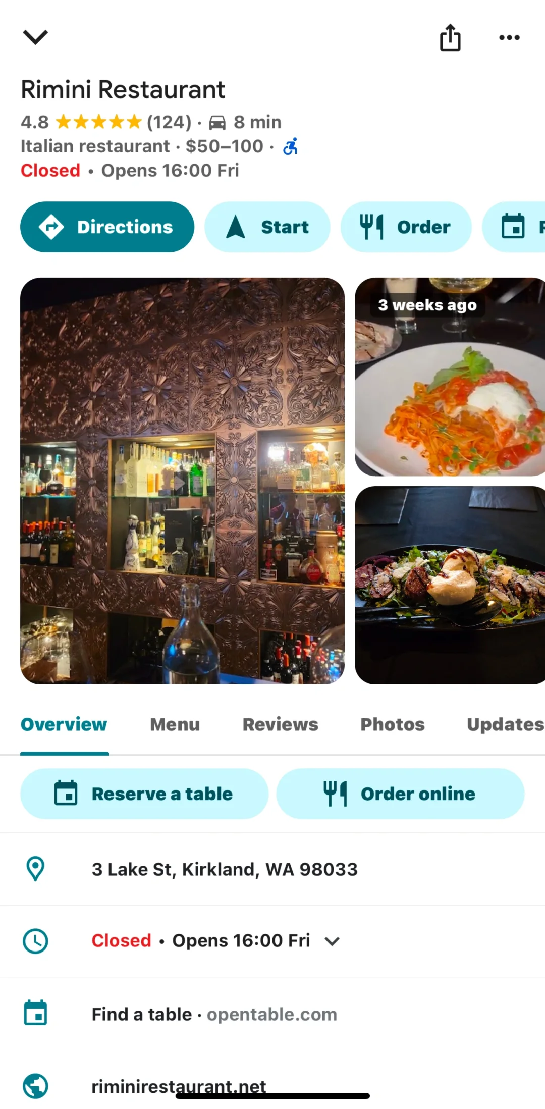 Kirkland's Hidden Gem Italian Restaurant