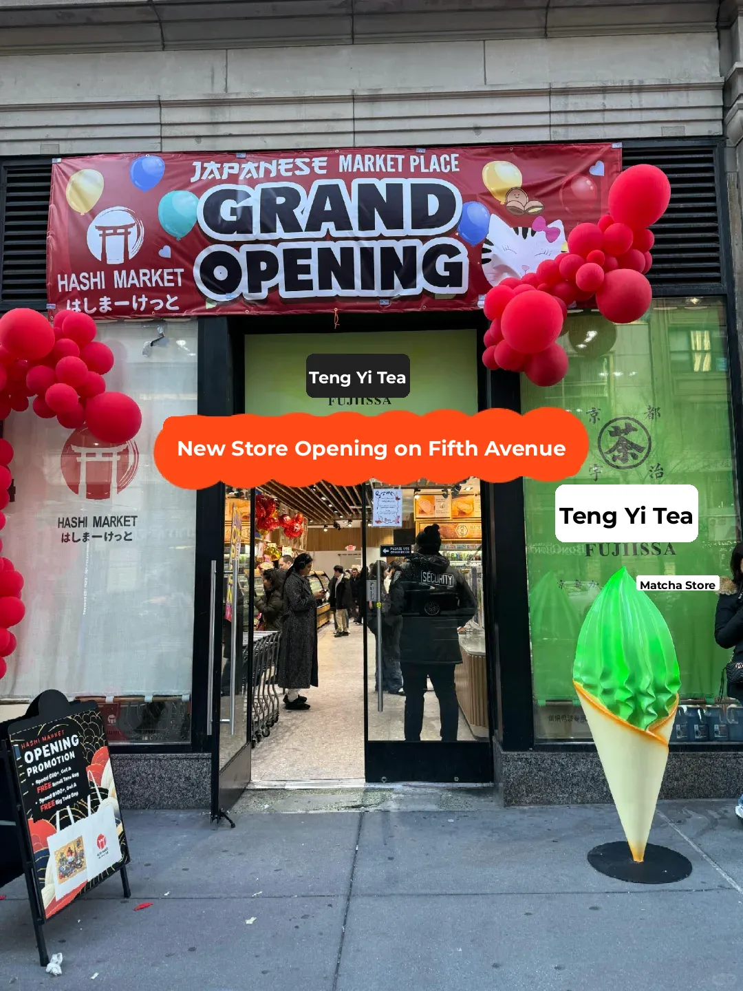 Grand Opening of Fujiichi Tea's New Matcha Store at Fifth Avenue Hashi Market