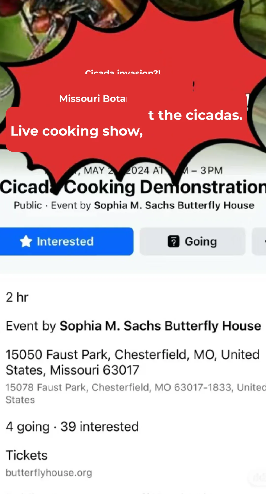 Cicada Invasion! Missouri Botanical Garden Urges Everyone: Eat Them Up!