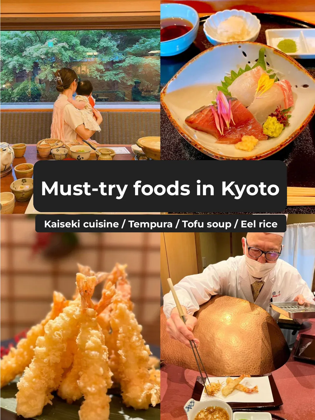 Save these! You'll regret it if you don't try these 4 Kyoto eats! 🍣🍜