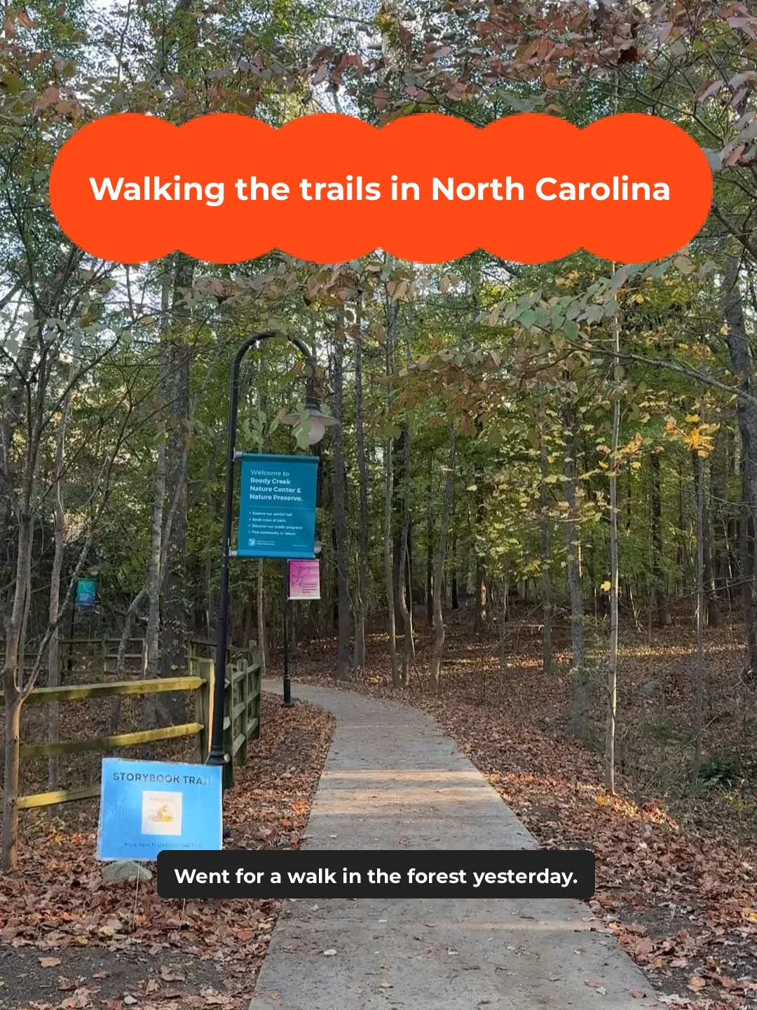 Strolling Along Charlotte Trails, But I Don't Feel Like Exercising!