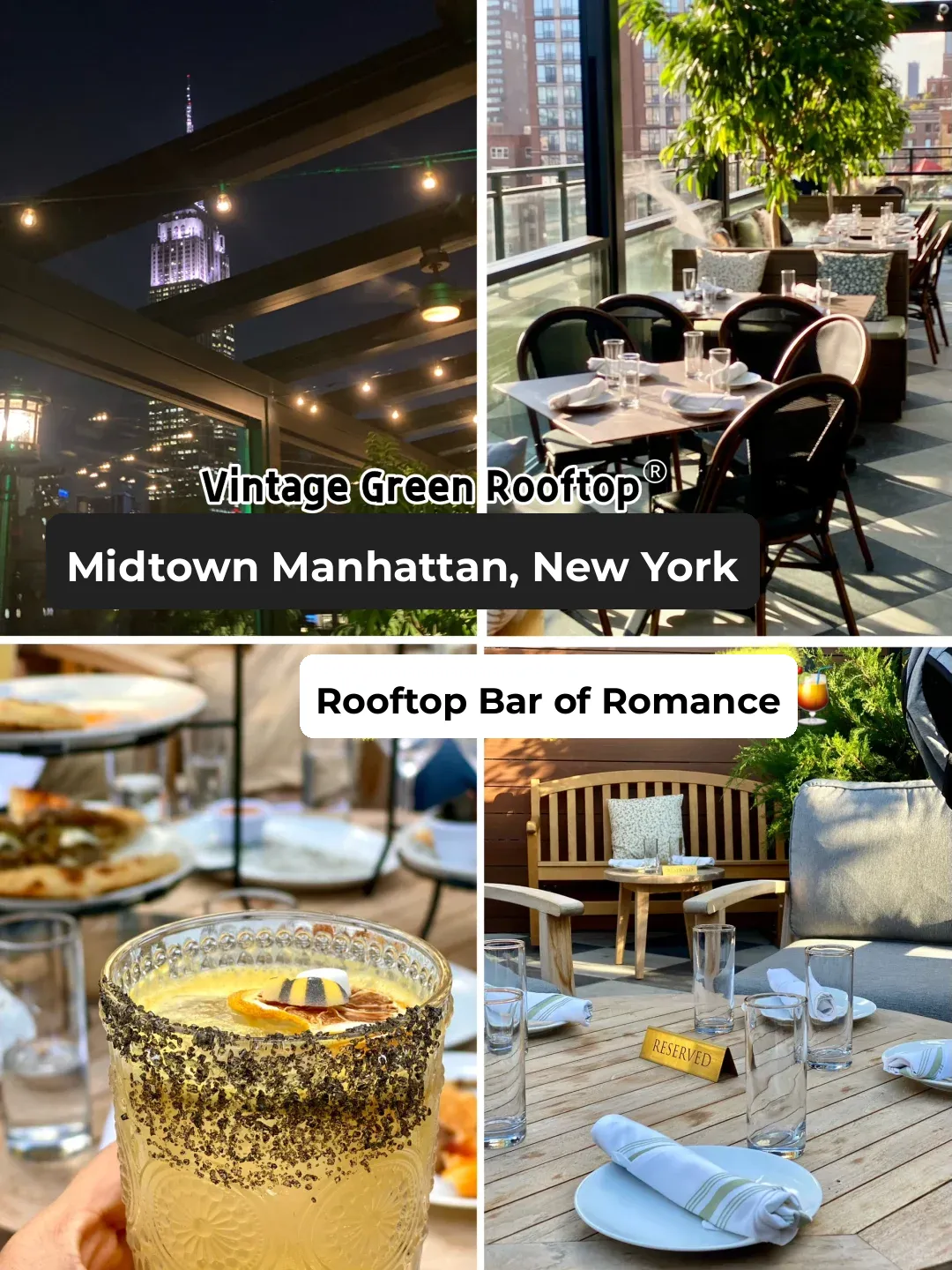 Midtown Manhattan, New York | A Romantic Rooftop Bar Encounter 💕