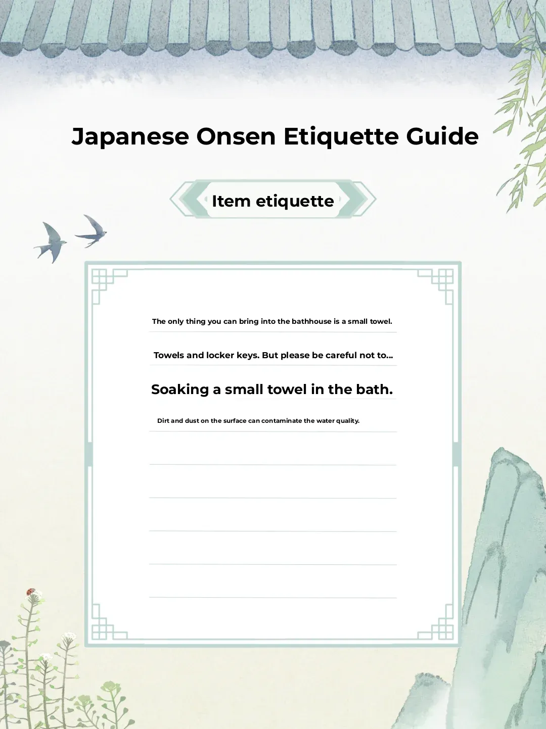 Is it mandatory to go au naturel when soaking in Japanese hot springs?