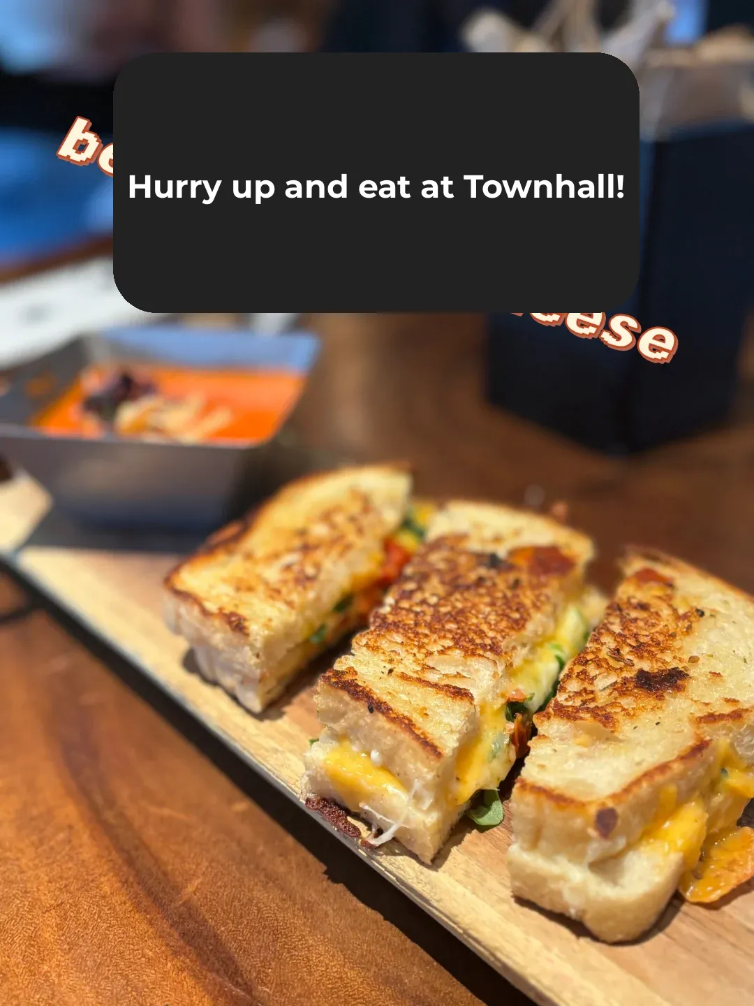 Town Hall! Delicious White People Food!