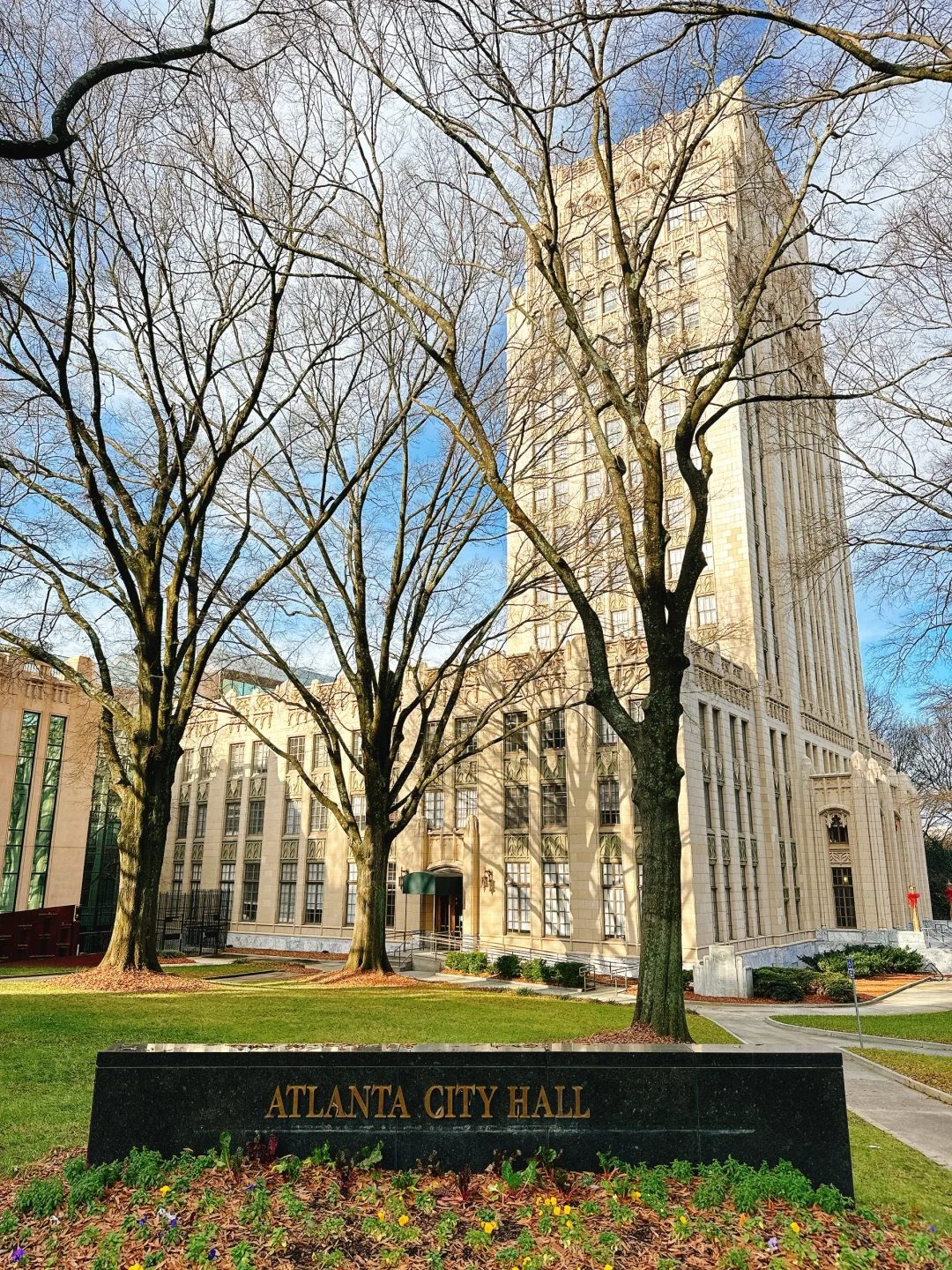 A Look at Atlanta City Hall Next to the Georgia State Capitol